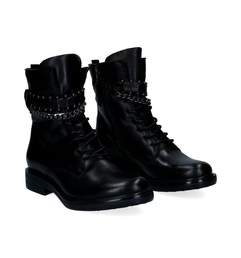 Mjus Boots à lacets en Noir en cuir (297886)