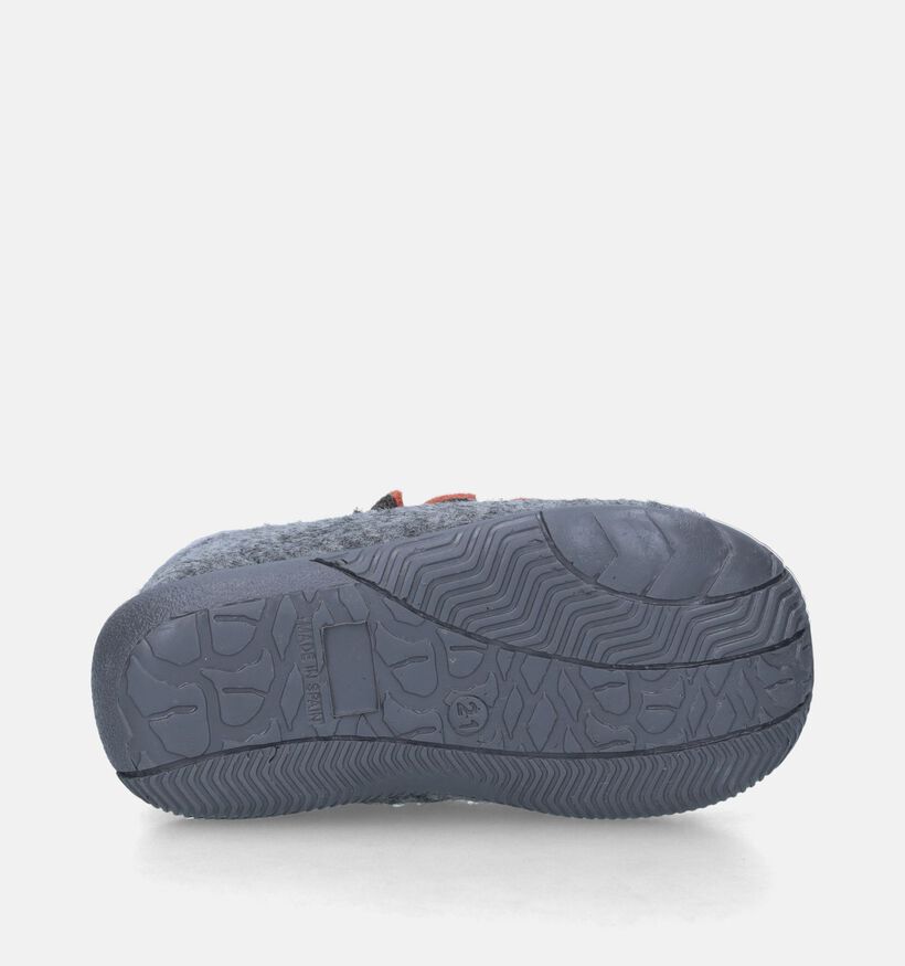 Milo & Mila Grijze Hoge pantoffels voor jongens, meisjes (348681) - geschikt voor steunzolen