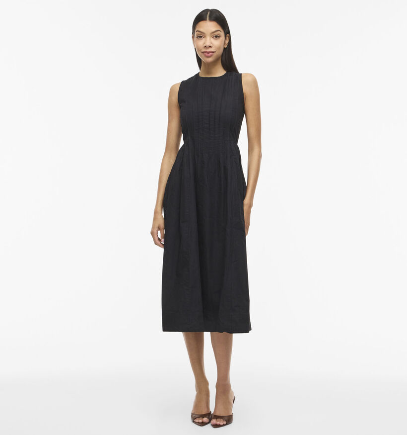 Vila Jimba O-Neck Robe mi-longue en Noir pour femmes (374264)