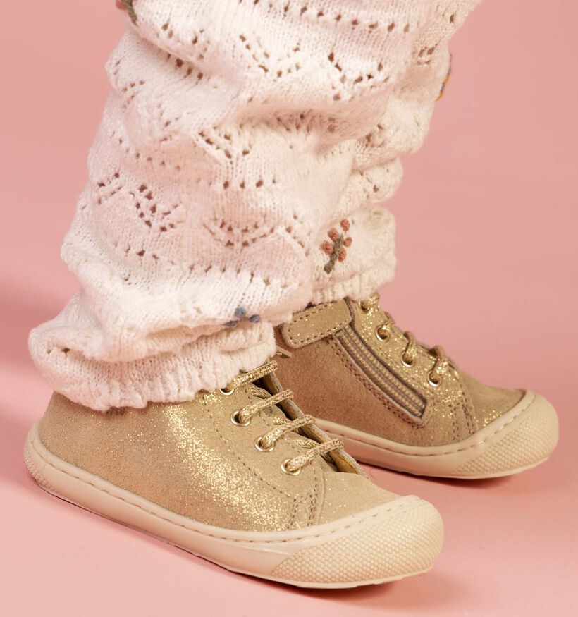 Naturino Cocoon Zip Baskets pour b&eacute;b&eacute; en Or pour filles (371593) - pour semelles orthop&eacute;diques