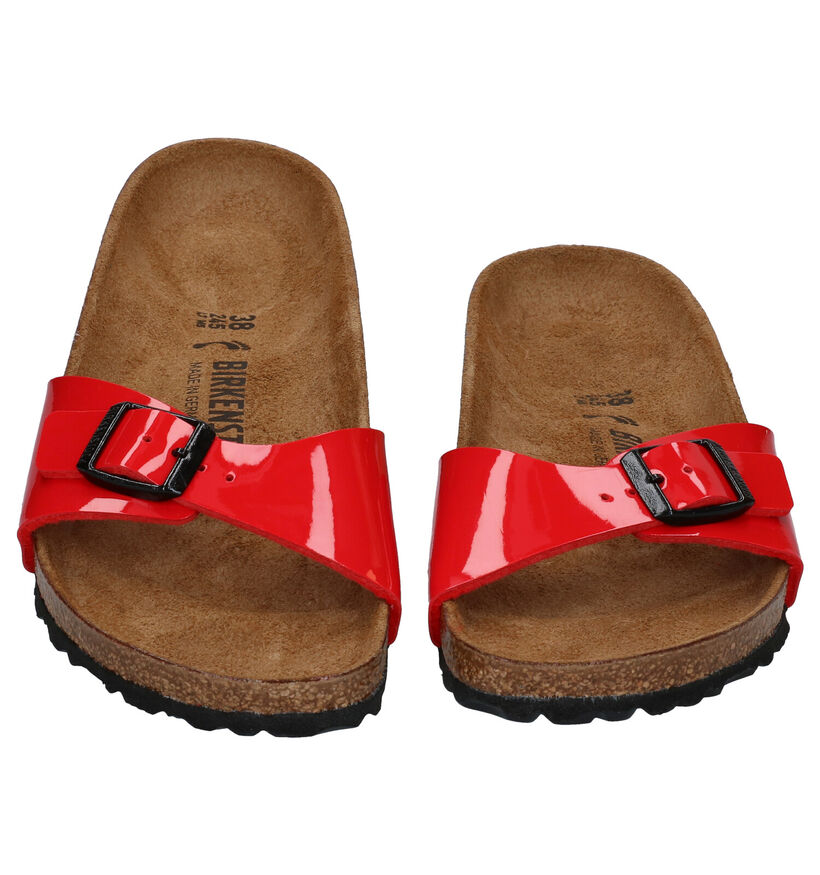 Birkenstock Madrid Nu-pieds en Rouge en simili cuir (322644)