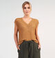 Vila Vilimmi V-Neck Glitter Top Bruine T-shirt voor dames (361355)
