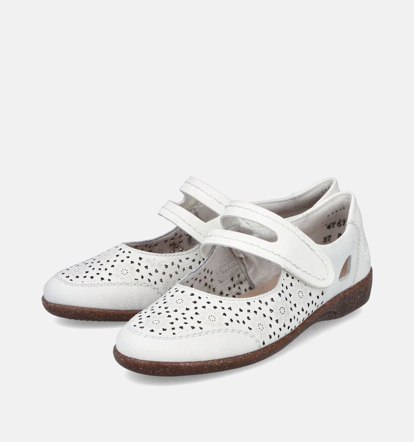 Rieker Ecru Bandschoenen voor dames (354980)