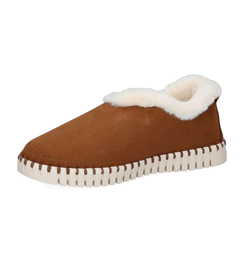 Ilse Jacobsen Tulip Pantoufles en Cognac pour femmes (299565)