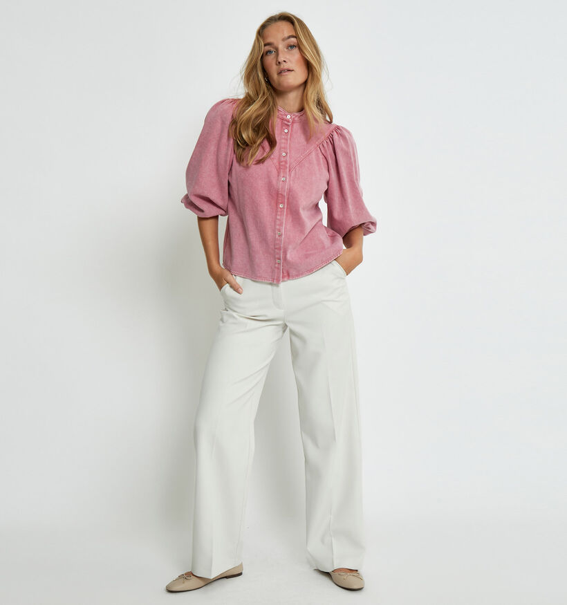 Minus Solene Denim Roze Blouse voor dames (352014)