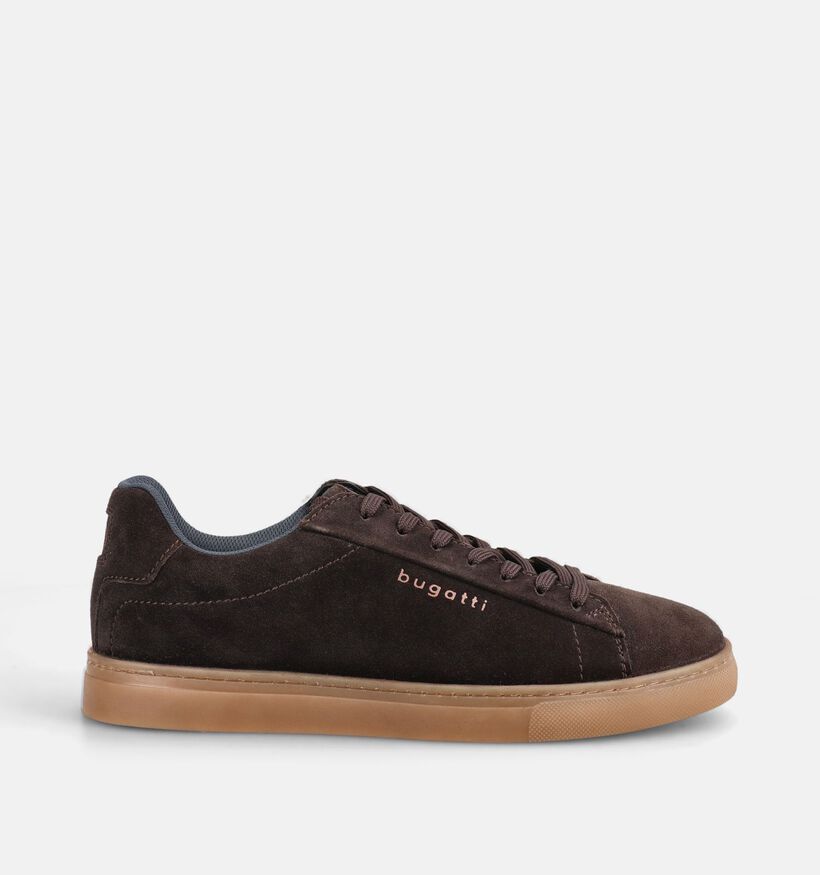 Bugatti Fido Chaussures plates en Brun fonc&eacute; pour hommes (375938) - pour semelles orthop&eacute;diques