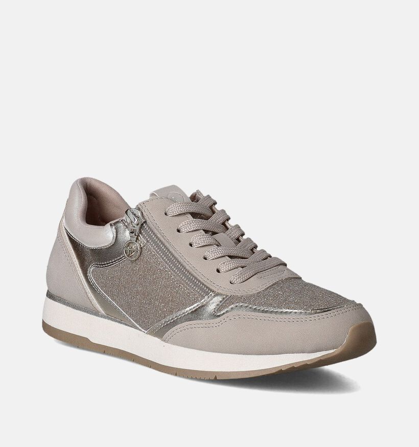 Tamaris Beige Sneakers voor dames (351516) - geschikt voor steunzolen