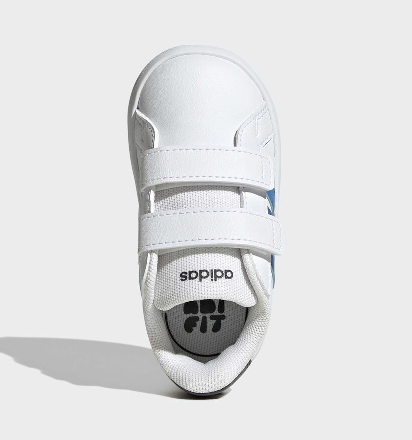 Adidas Grand Court 3.0 CF I Baskets basses en Blanc pour gar&ccedil;ons (372731) - pour semelles orthop&eacute;diques