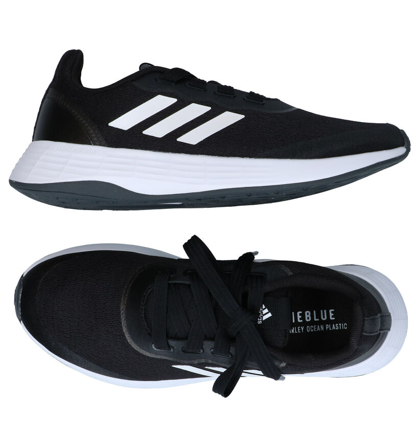 adidas QT Racer Baskets en Noir pour femmes (290834) - pour semelles orthopédiques