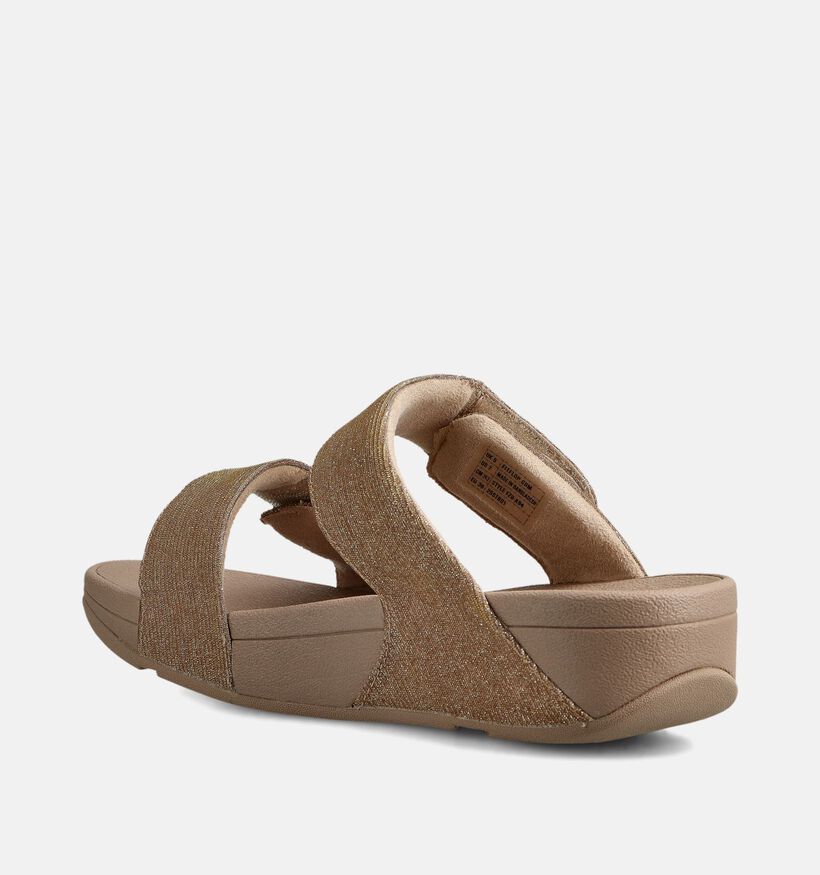 FitFlop Lulu Adjustable Shimmerlux Zwarte Slippers FitFlop Lulu Adjustable Shimmerlux Bronzen Slippers voor dames (372336)