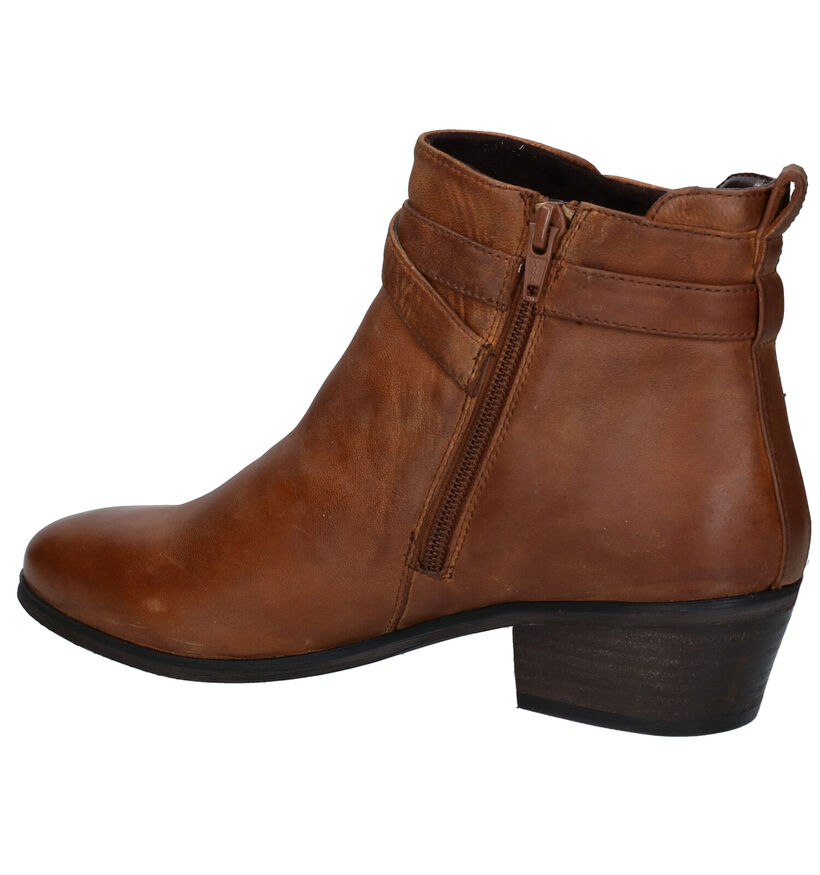 Steven NY Amony Cognac Enkellaarzen in leer (280220)