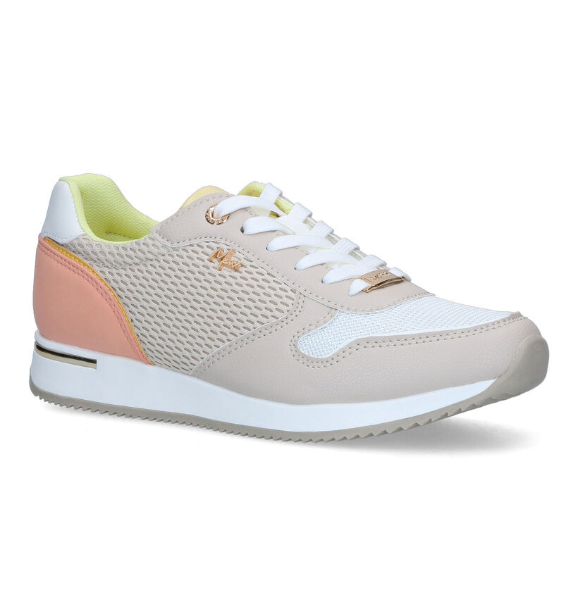 Mexx Linn Taupe Sneakers voor dames (319601) - geschikt voor steunzolen