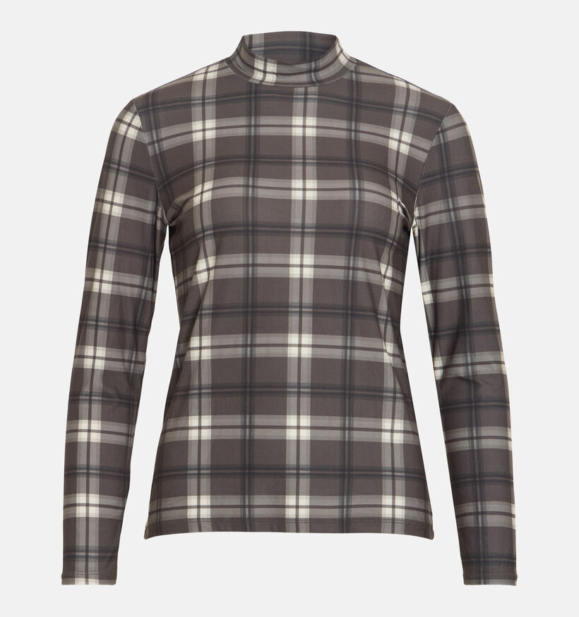 Vila Leoa High Neck Bruine T-shirt met Lange Mouwen voor dames (379761)