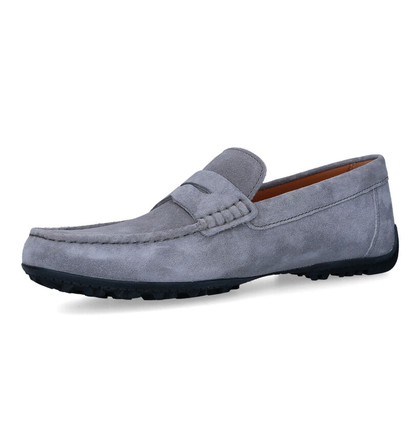 Geox Kosmopolis Grip Blauwe Mocassins in daim (326747)