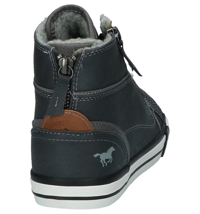 Mustang Baskets hautes en Gris en simili cuir (223239)