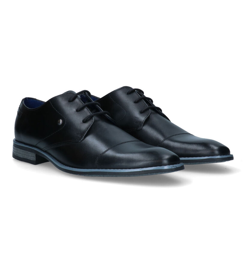 Bugatti Rinaldo Chaussures habillées en Noir pour hommes (327840)