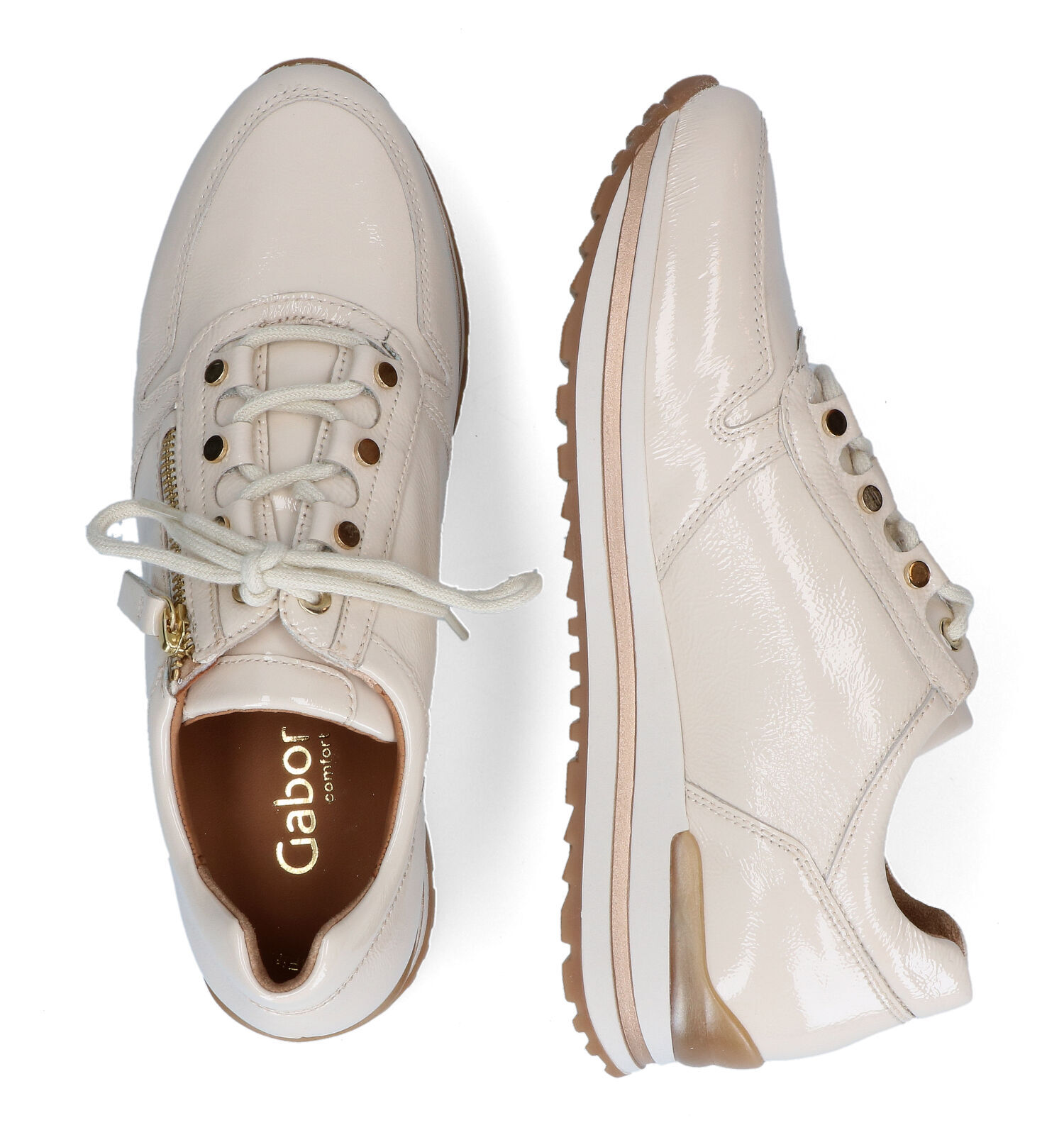 Gabor OptiFit Ecru Sneakers Dames Sneakers Online op TORFS.BE