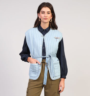 Korte jas blauw