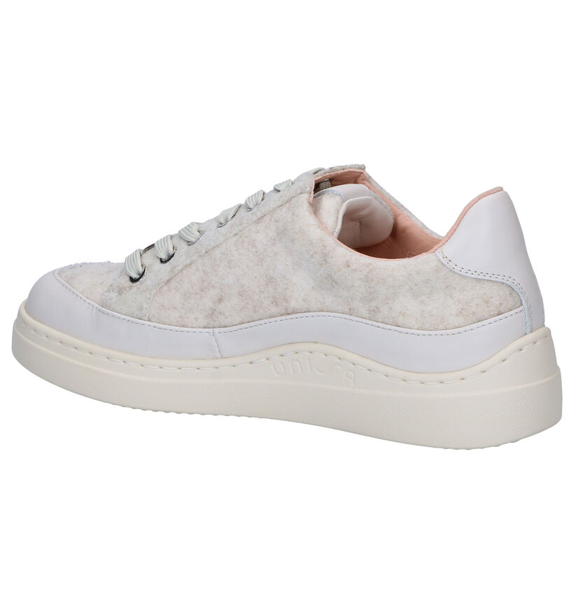 Unisa Feijo Ecru Veterschoenen in leer (297807)