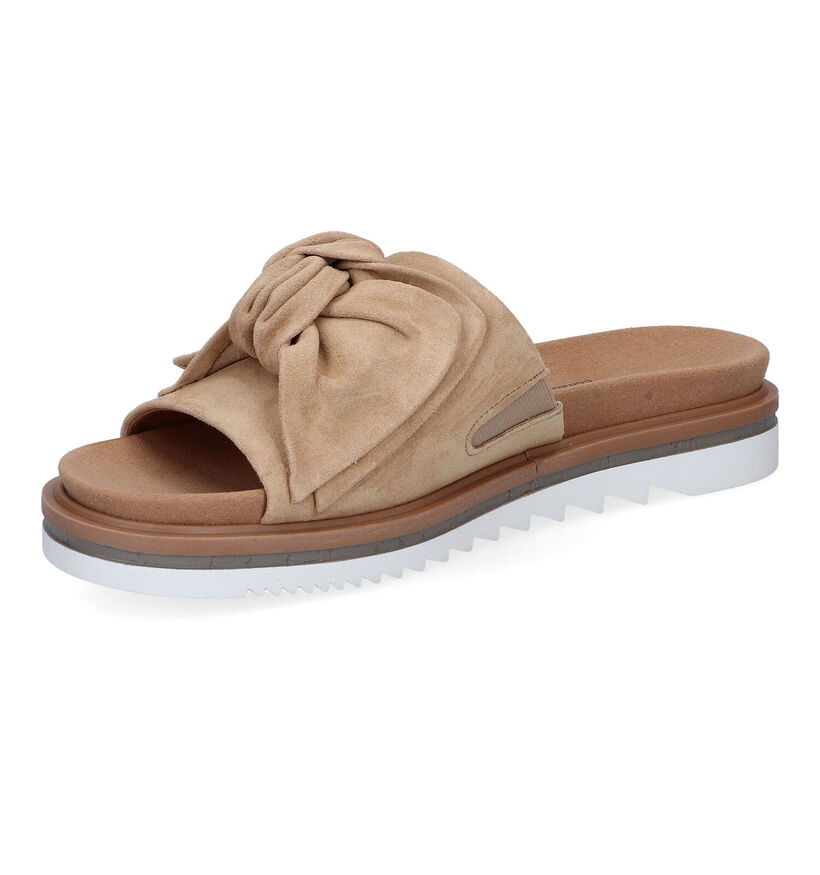 Gabor Beige Slippers in daim (306162)