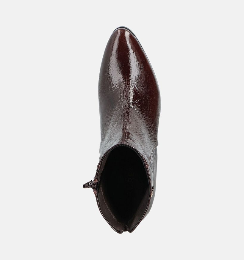 Laurent David Donkerbruine Enkellaarzen voor dames (365107)