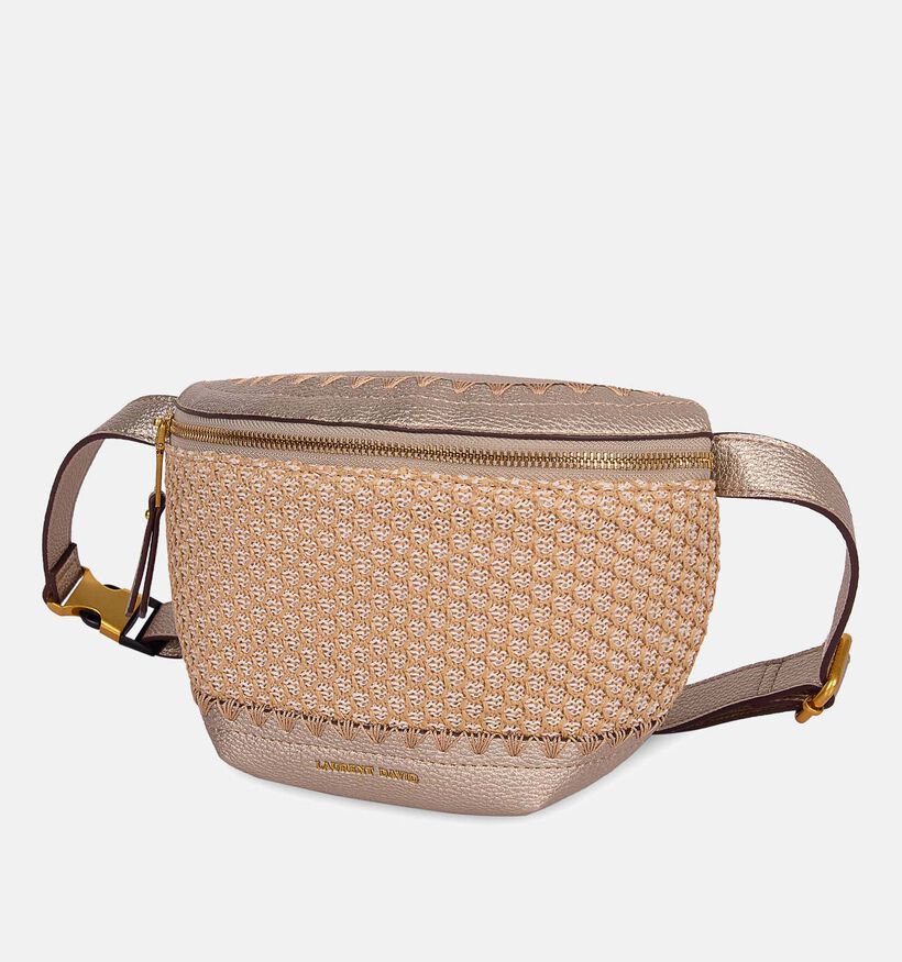 Laurent David Sac banane en Or/Beige pour femmes (373939)