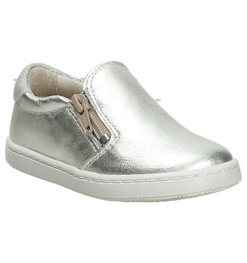 Nörvik Baskets slip-on en Argent en cuir (195410)