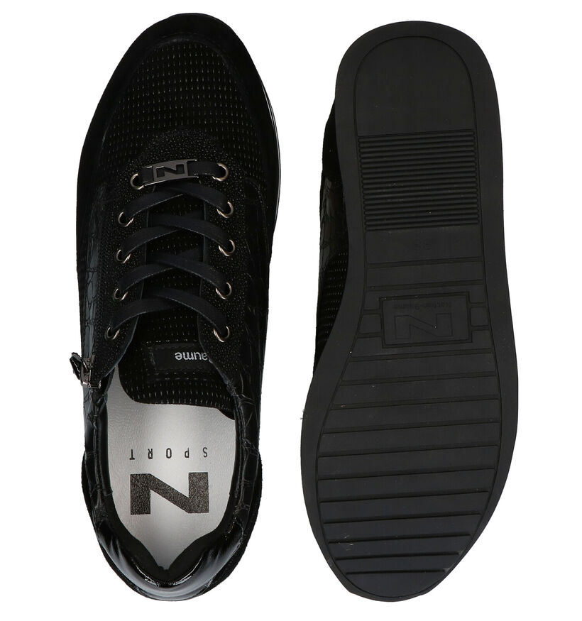 Nathan-Baume Zwarte Veterschoenen in nubuck (283258)