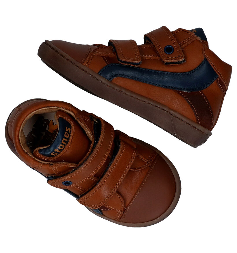 STONES and BONES Zeke Bottines en Cognac en cuir (278888)