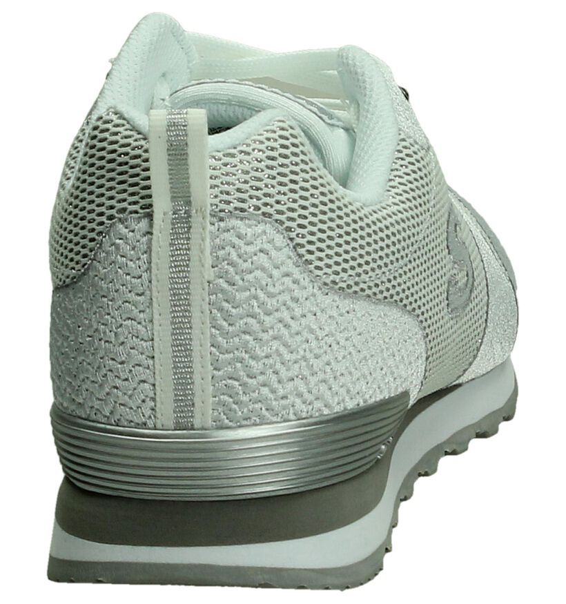 Witte Skechers Sneakers met Zilver Detals, , pdp