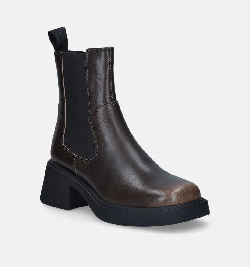 Vagabond Shoemakers Dorah Bruine Enkellaarzen met blokhak voor dames (347485)