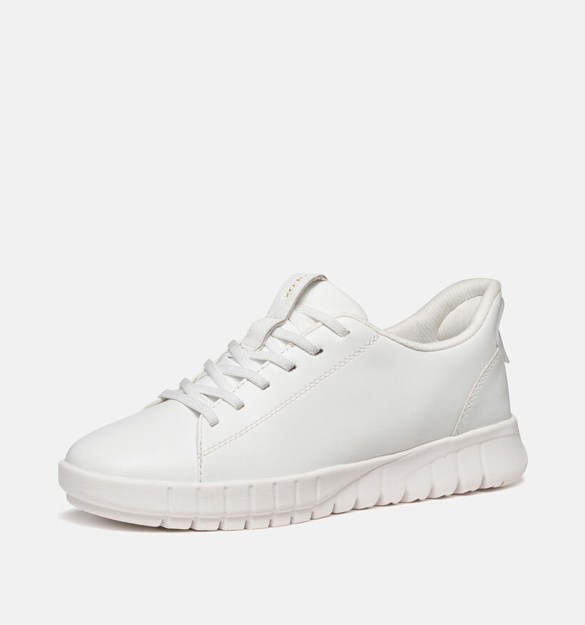 Geox Flextride Plus Baskets casual en Blanc pour femmes (368168) - pour semelles orthop&eacute;diques