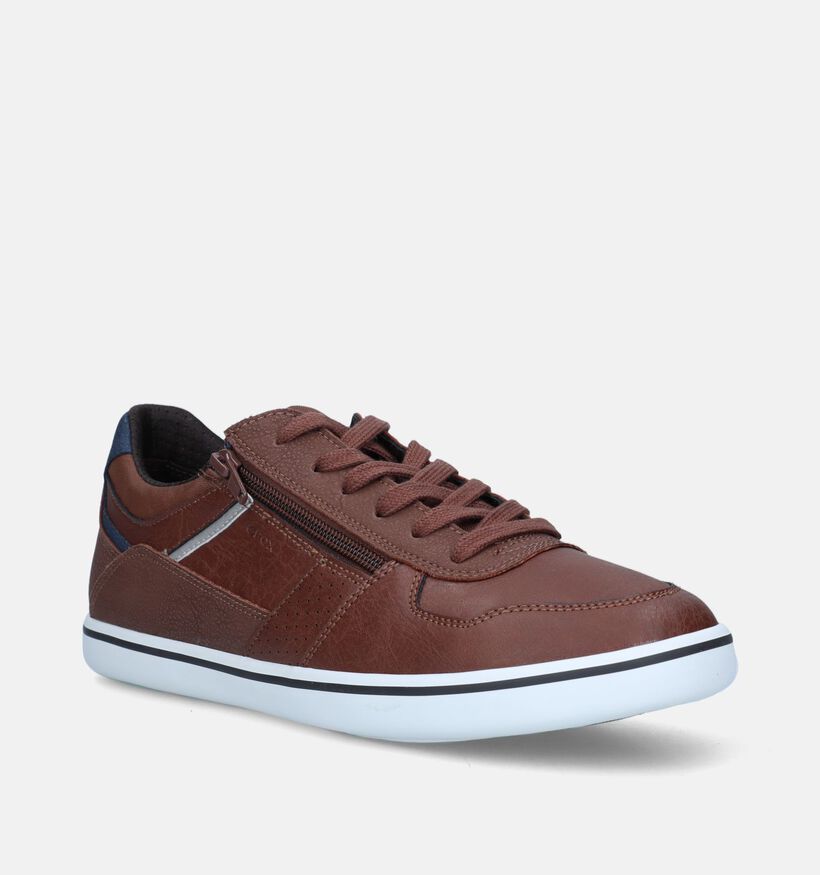 Geox Elver Chaussures à lacets en Cognac pour hommes (335678) - pour semelles orthopédiques