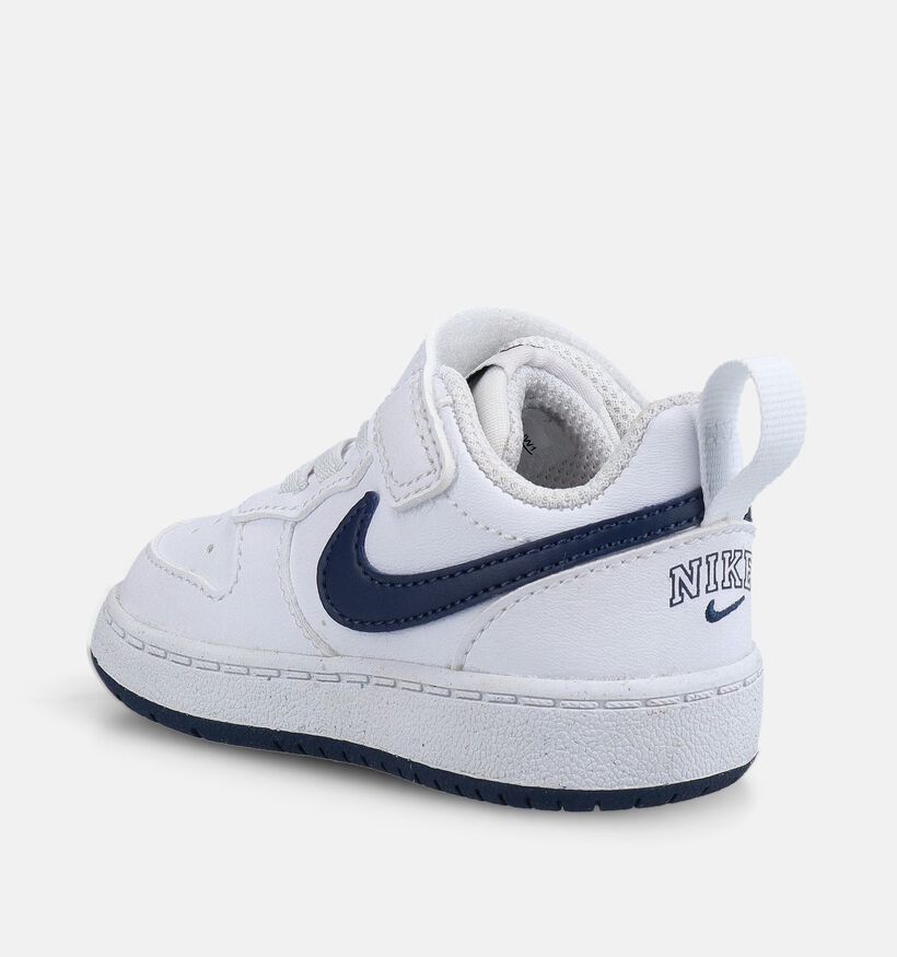 Nike Court Borough Low Baskets basses en Blanc pour gar&ccedil;ons (377286)