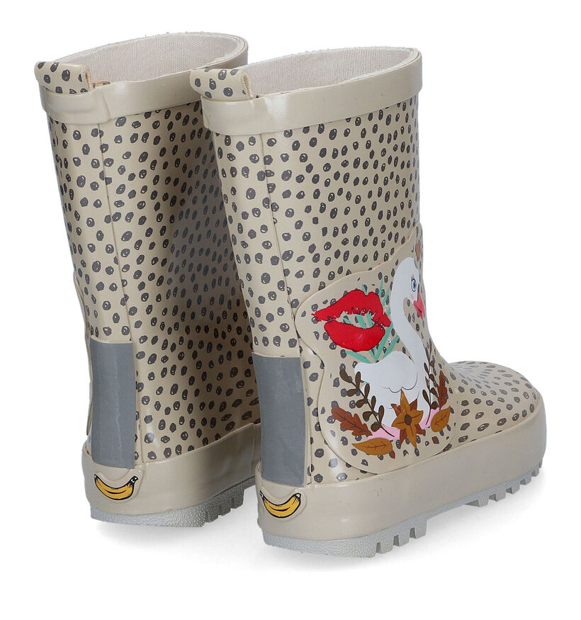 Go Banana's Swann Bottes de pluie en Beige pour filles (315340) - pour semelles orthopédiques
