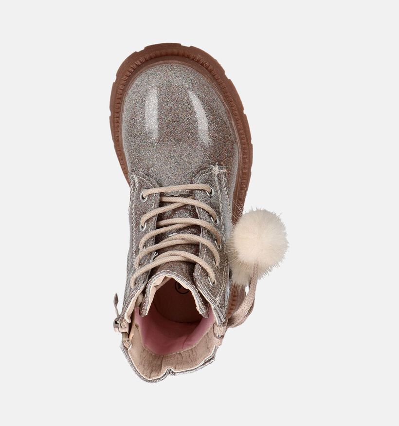 Milo & Mila Boots &agrave; lacets en Rose pour filles (378695)