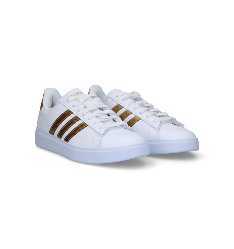 adidas Grand Court 2.0 Baskets sportives en Blanc pour femmes (356989) - pour semelles orthopédiques