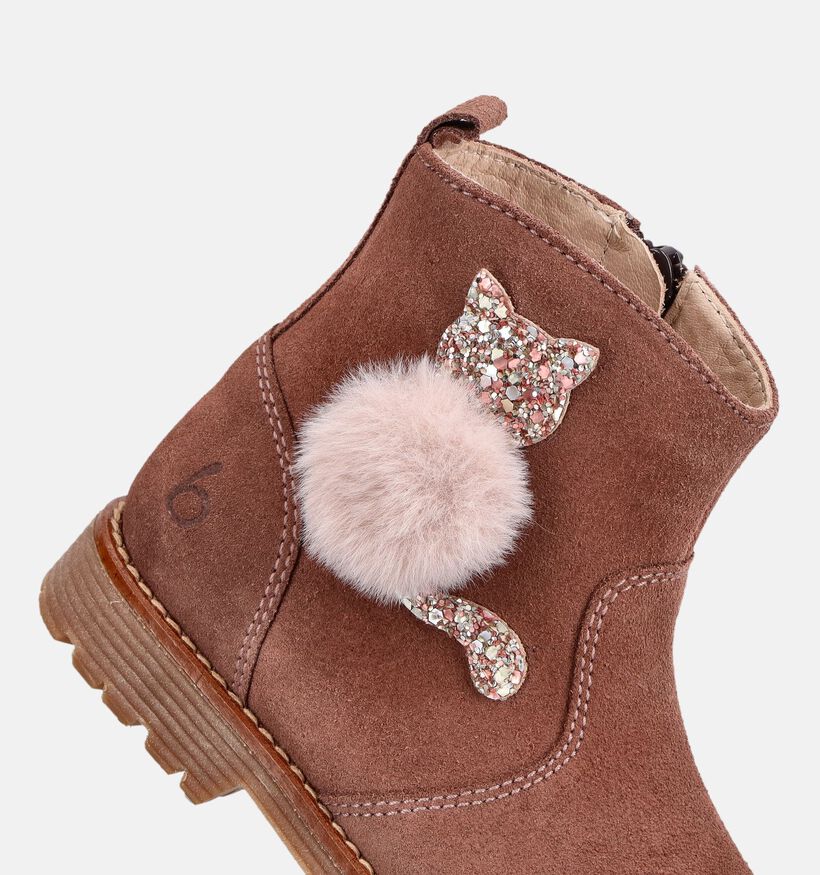 Beberlis Bottes hautes en Taupe pour filles (380659)