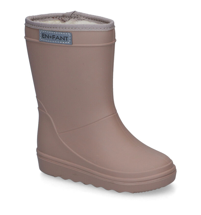 Enfant Bottes de pluie en Beige foncé en caoutchouc (312737)