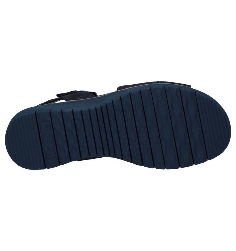 Donkerblauwe Sandalen Tamaris Pure Relax in nubuck (244141)