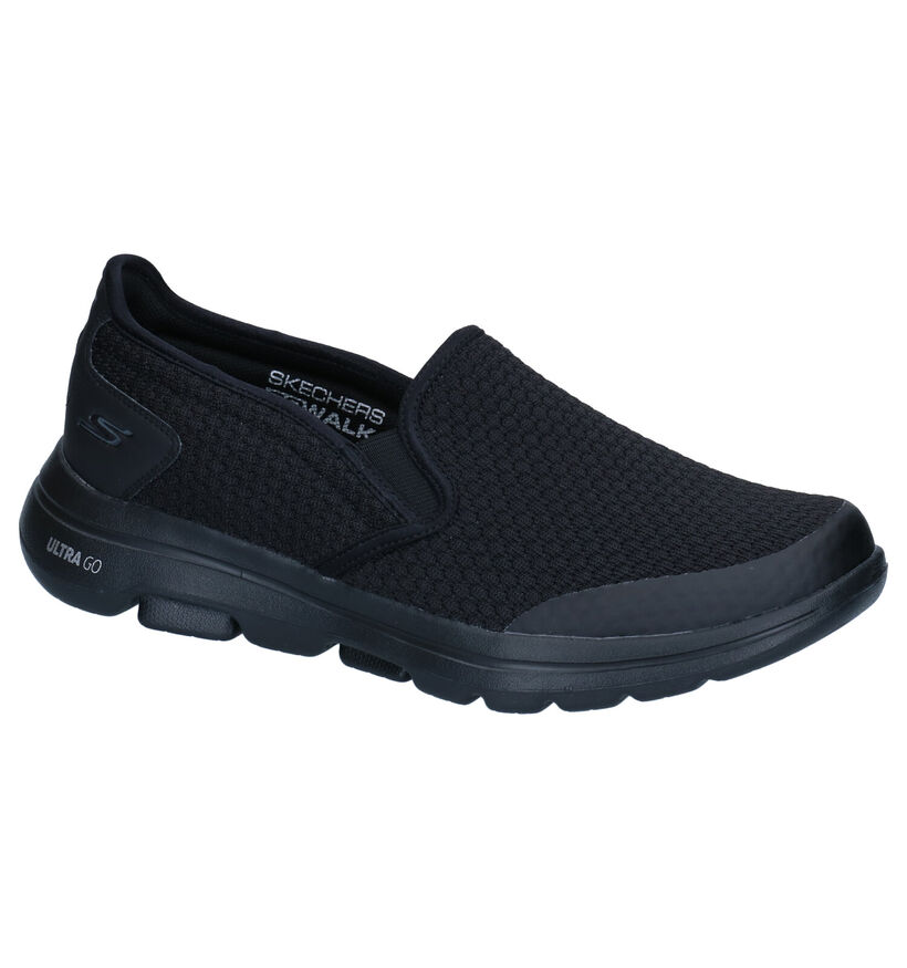 Skechers Go Walk Baskets slip-on en Noir en simili cuir (277906)