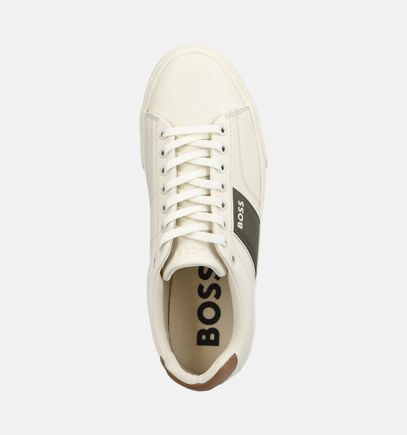 BOSS Aiden Tenn Chaussures plates en Blanc pour hommes (375718)