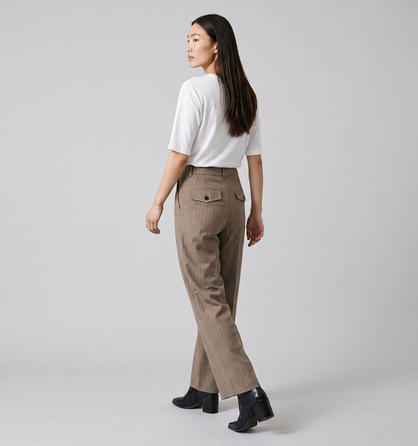 Vero Moda Norasia Pantalon classique en Beige fonc&eacute; pour femmes (385874)