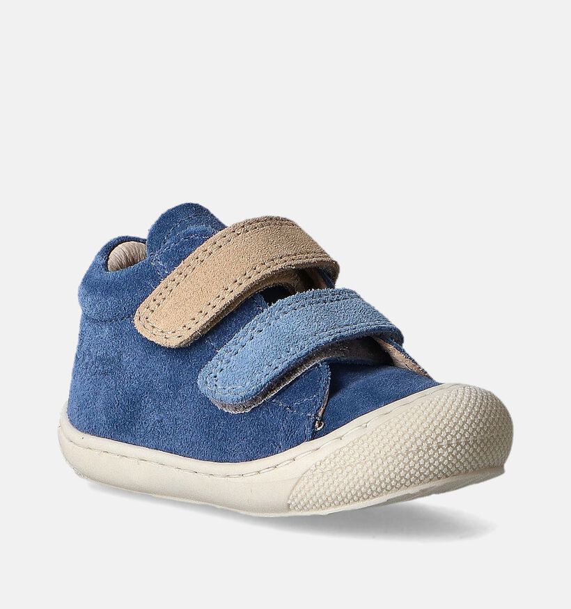 Naturino Corkel Suede Vl Blauwe Babyschoentjes voor meisjes, jongens (355497) - geschikt voor steunzolen