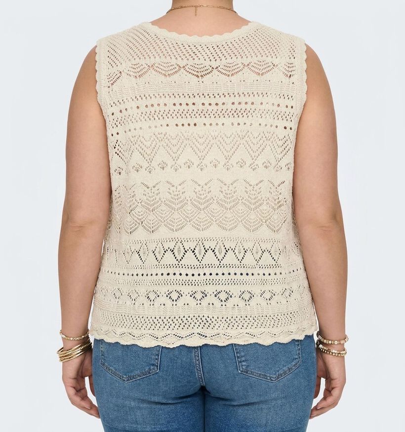 ONLY Carmakoma Luza Top en Beige pour femmes (375066)