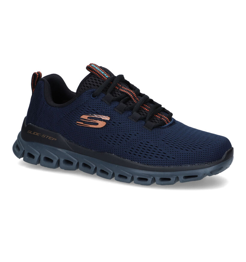 Skechers Glide Step Fasten Baskets en Noir pour hommes (310797)