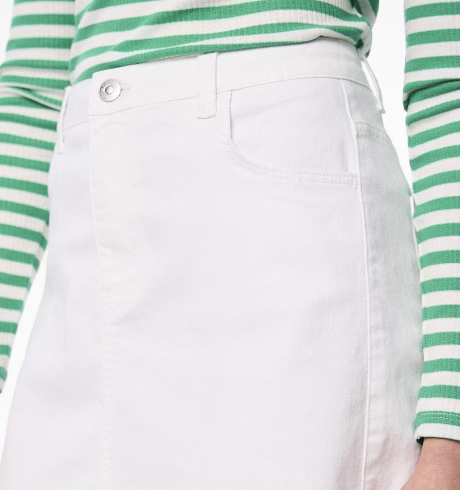Pieces Peggy Witte Jeansrok Dames Rokken Online op TORFS.BE