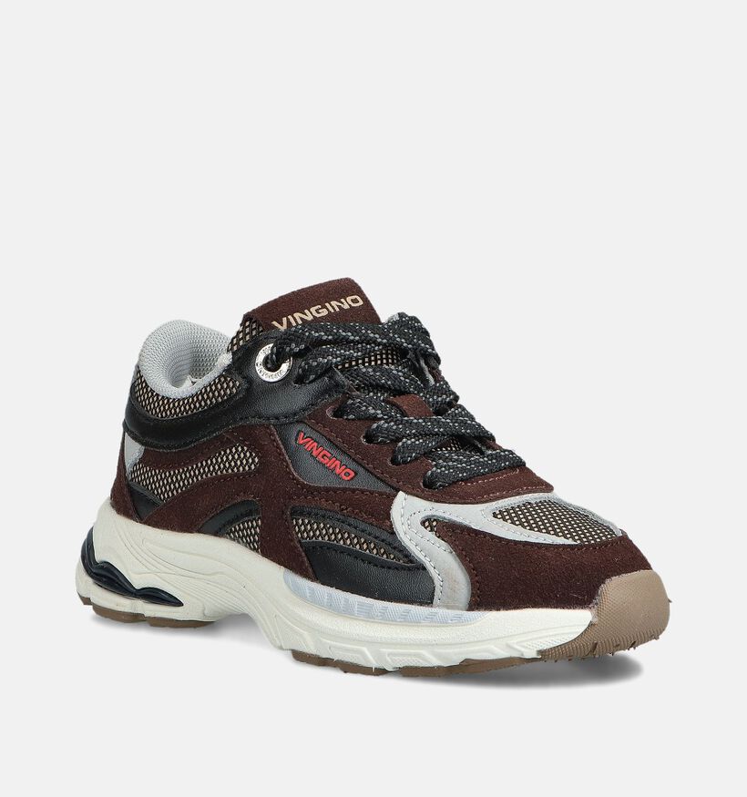 Vingino Chaussures à fermeture éclair/lacets en Marron pour filles, garçons (364644) - pour semelles orthopédiques