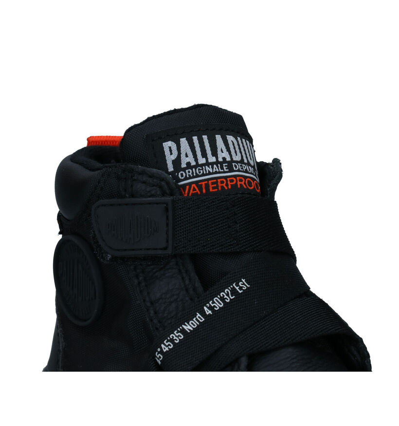 Palladium Pampa Zwarte Boots voor jongens (312974) - geschikt voor steunzolen