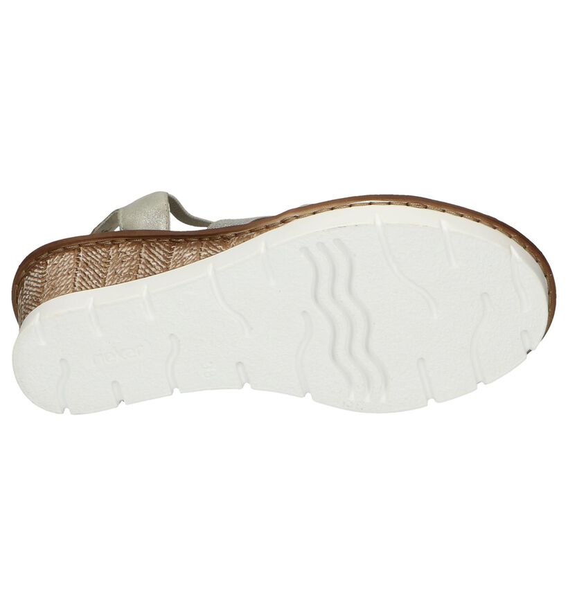 Rieker Sandales à talons en Or en simili cuir (246149)